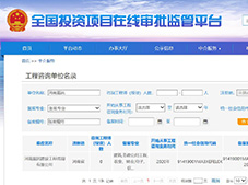 河南嘉銘建設(shè)工程咨詢有限公司 全國投資項目在線審批監(jiān)管平臺備案成功